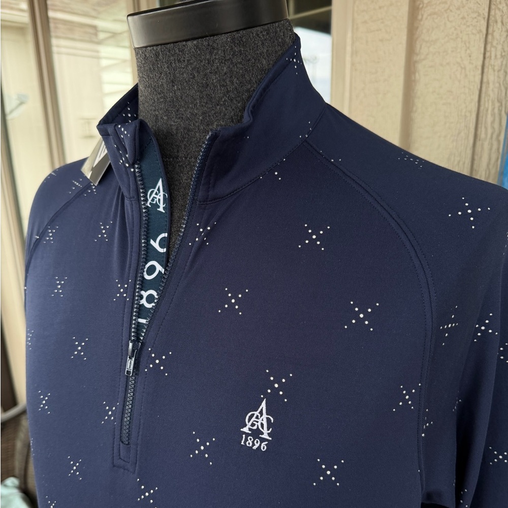 LEVELWEAR ⛳️ Men’s NWT Navy ‘ARONIMINK Golf Club’ Performance Half Zip - Sz MED